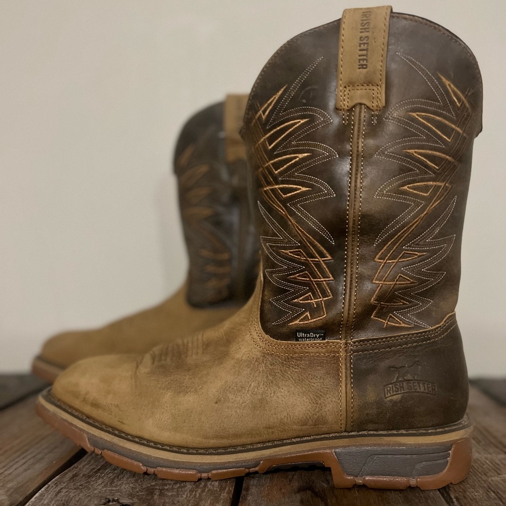 Irish Setter Waterproof Work Boots, size 13